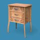 Art Deco chest of drawers in raw wood, 1930