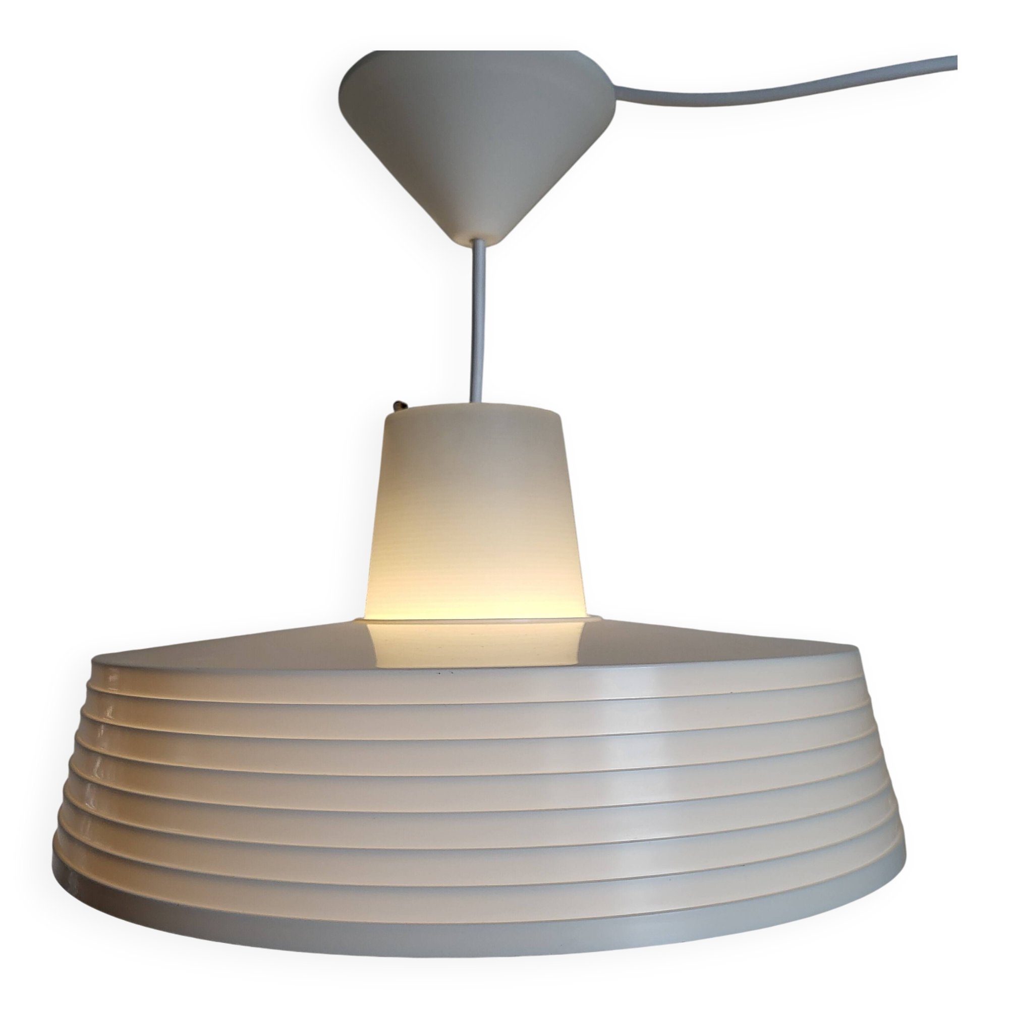 Rotaflex space age hanglamp, ufo vorm in deels geperst plastic, jaren 1960