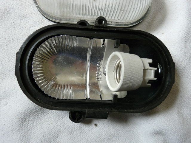 Wall lamp porthole lamp metal glass streaked grid vintage industrial design