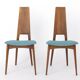 Paire de chaises de salle à manger Ernst Martin Dettinger pour Veil | Chêne, vintage des années 1960