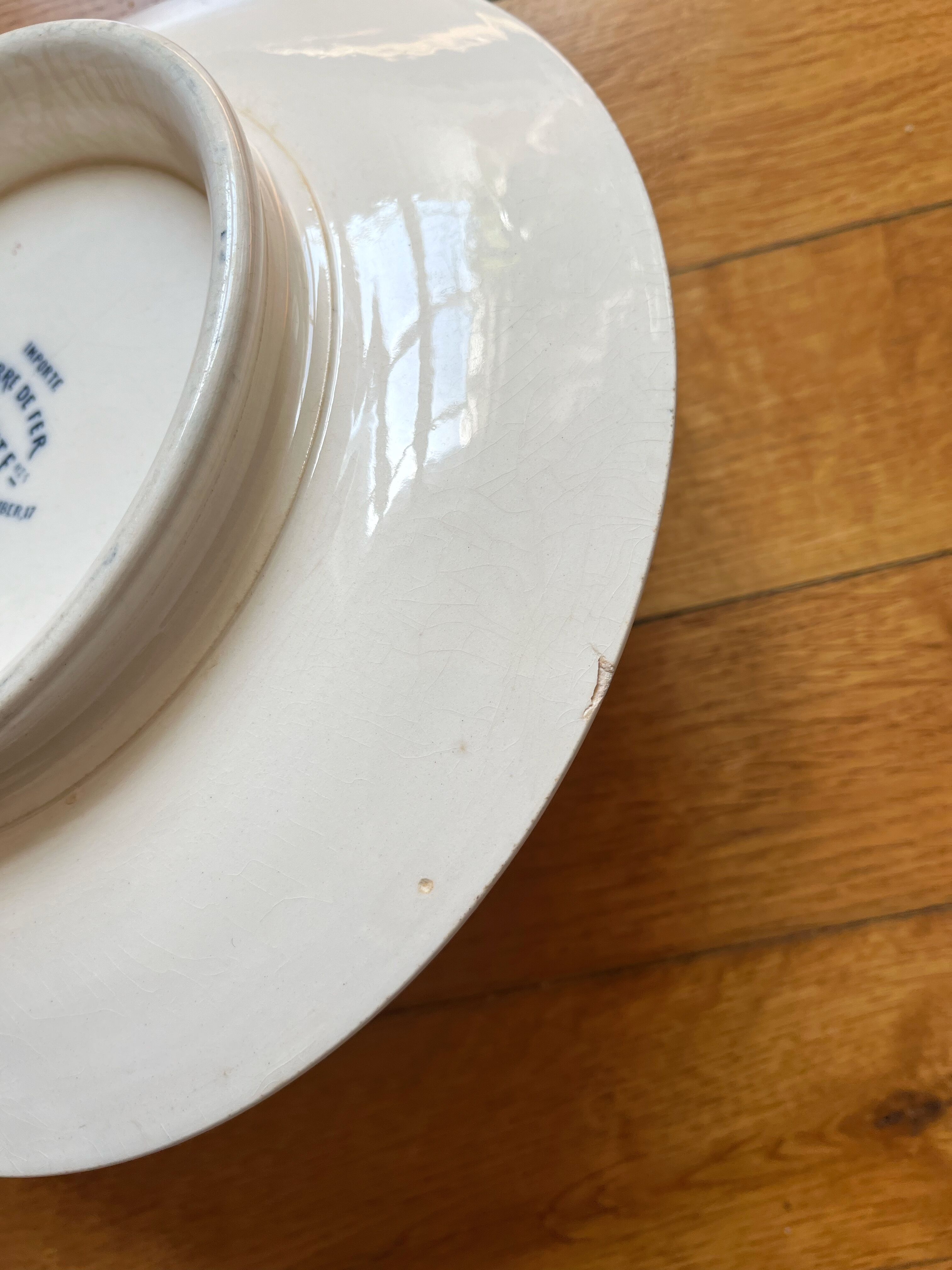 Carmen ironstone footed dish, imported by Vermont Frères Paris