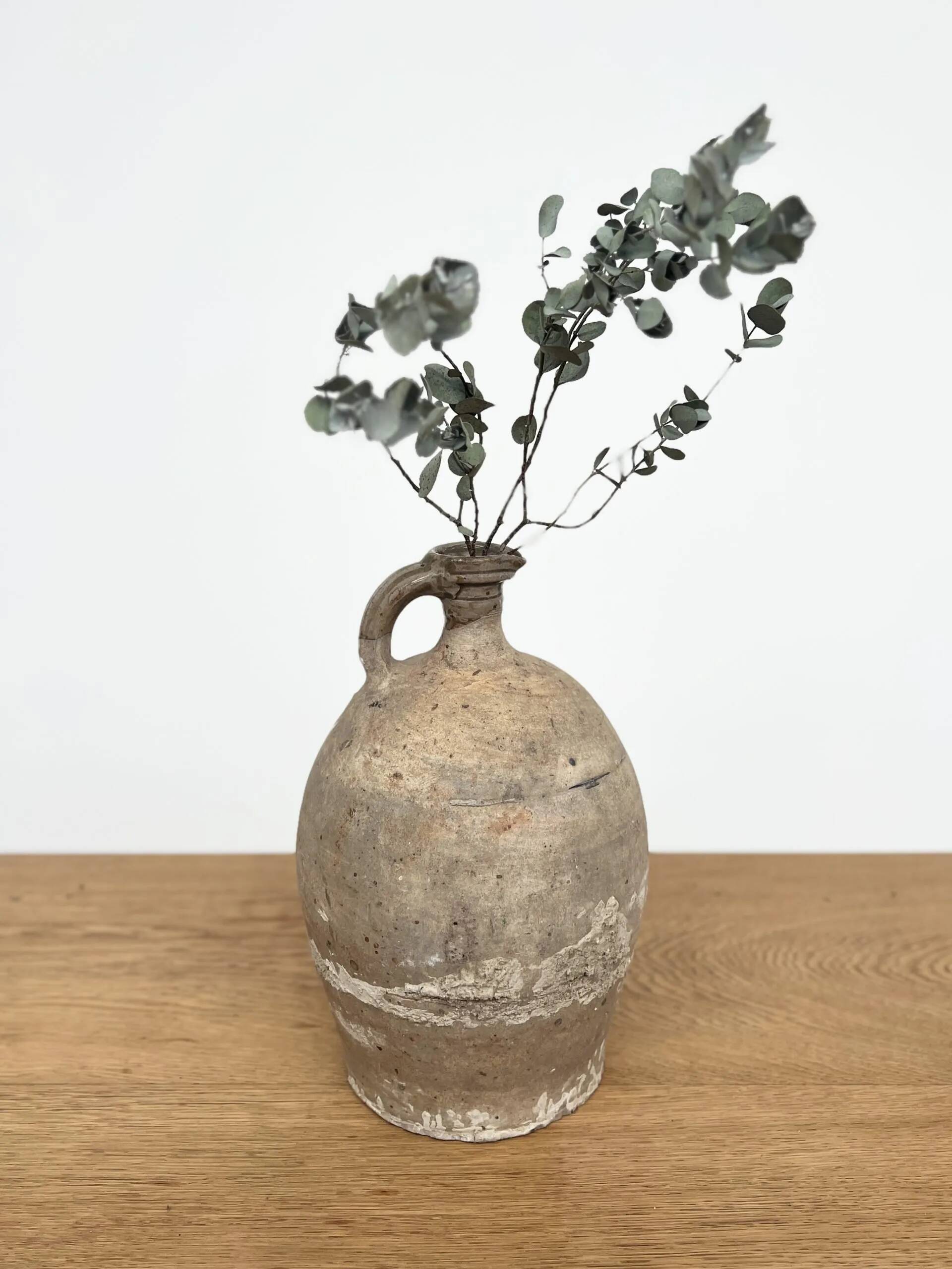 Antique raw terracotta jar