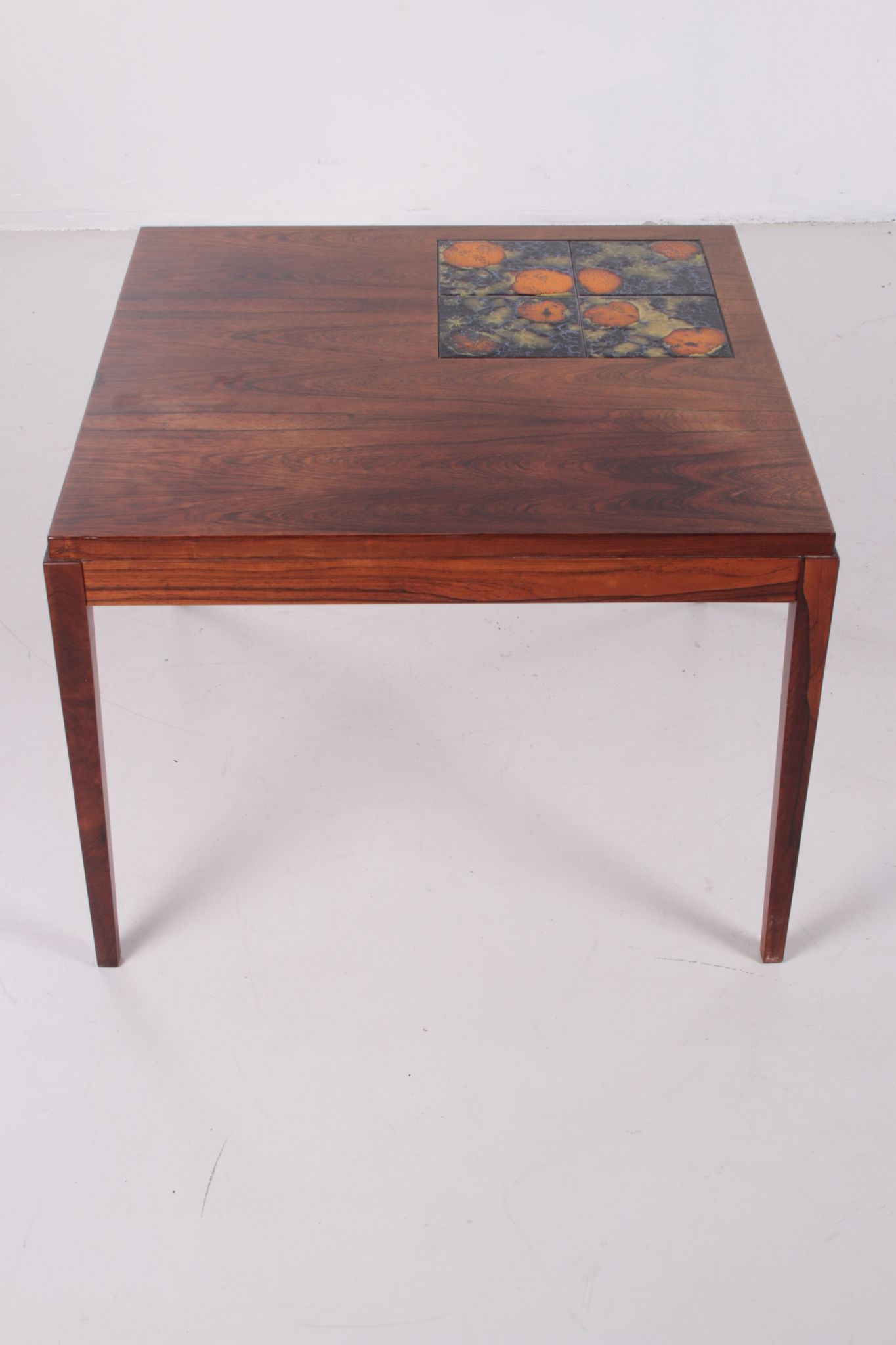 Rosewood Coffee table with ceramic tiles from the 60s