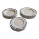 Service de 18 assiettes, à dessert, creuses et plates vintages à motif de damier, années 50
