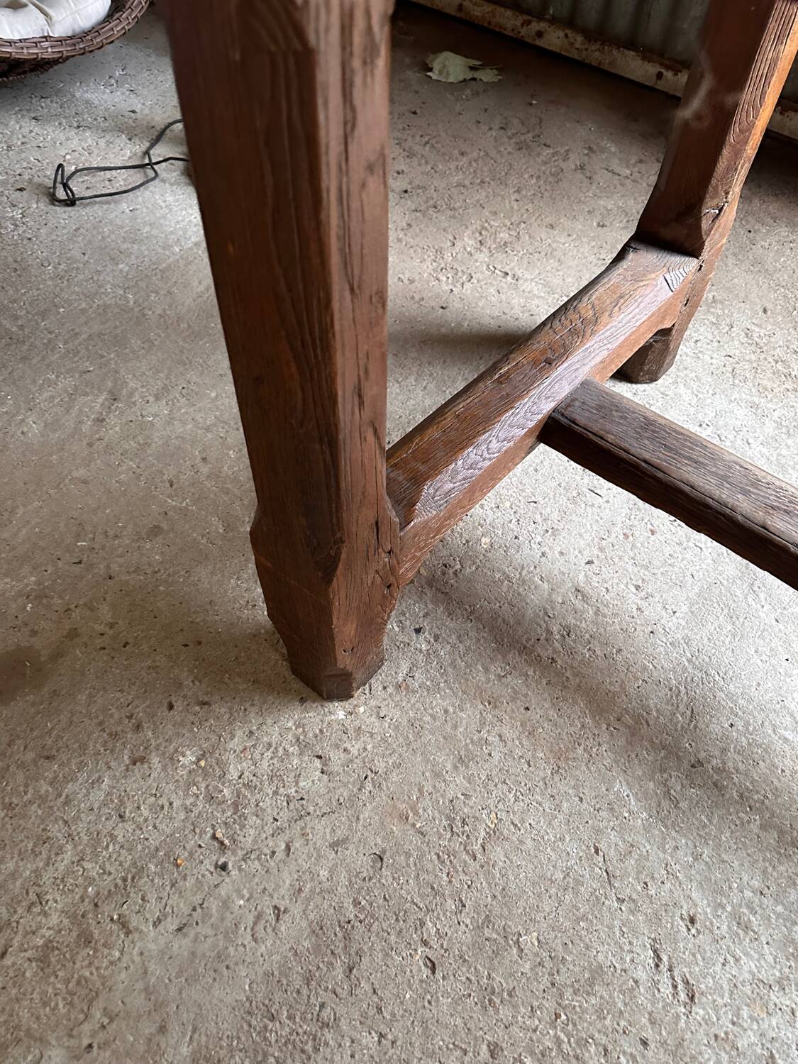 Large oak farm table