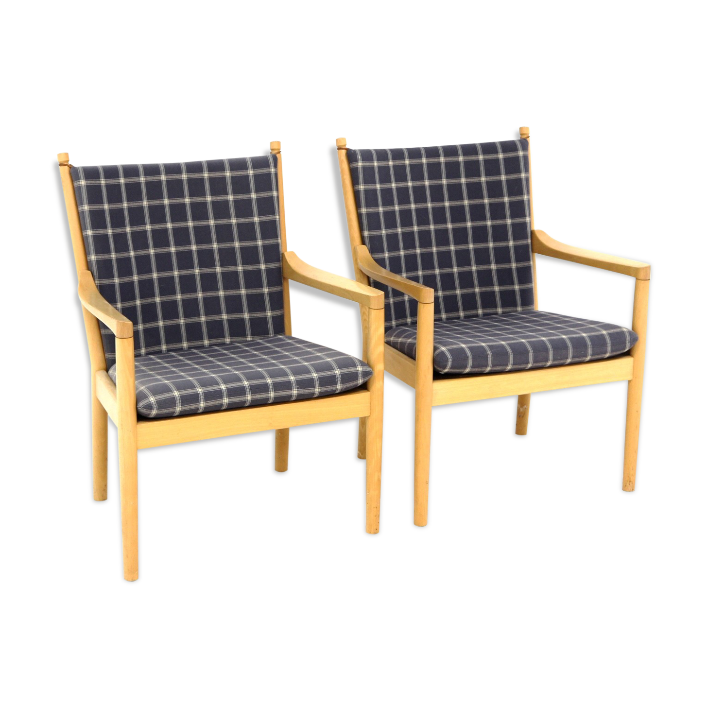 Set of 2 armchairs "Model 1788", Hans J Wegner, Fritz Hansen, Denmark, 1970