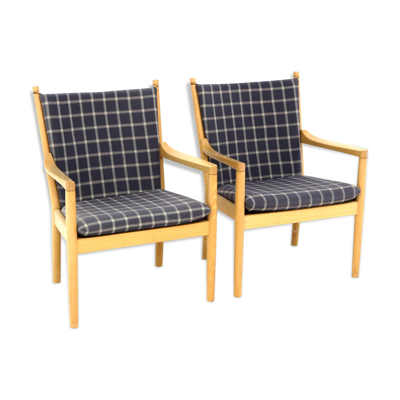 Set de 2 fauteuils ''modèle 1788'', Hans J Wegner, Fritz Hansen, Danemark, 1970