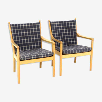 Set of 2 armchairs "Model 1788", Hans J Wegner, Fritz Hansen, Denmark, 1970