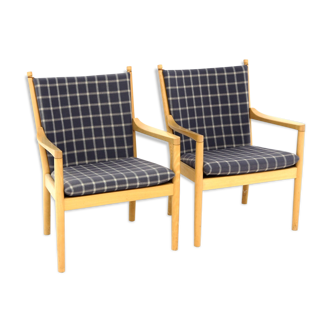 Set of 2 armchairs "Model 1788", Hans J Wegner, Fritz Hansen, Denmark, 1970