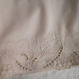 Drap broderie hirondelle, colori  rose"nude"