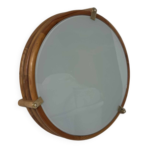 Applique vintage ronde, - bois