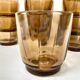 Vintage Duralex smoked water glasses