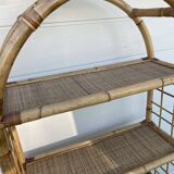 Bookcase Vintage rattan shelf