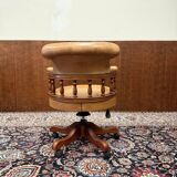 English Chesterfield Desk Chair Cognac