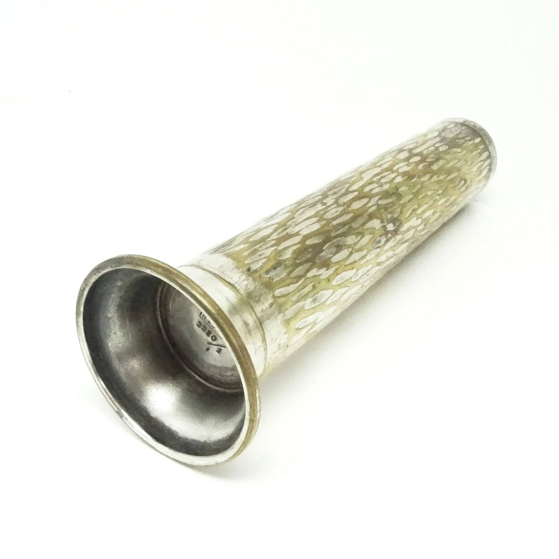Vase Art Déco, étain argenté, Berndorf, Allemagne, début du 20e siècle