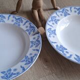 Set of 6 Dux blue soup plates Boch 1960