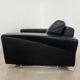 Lot 2 roche bobois designer leather armchairs 80s vintage custom aviator shape