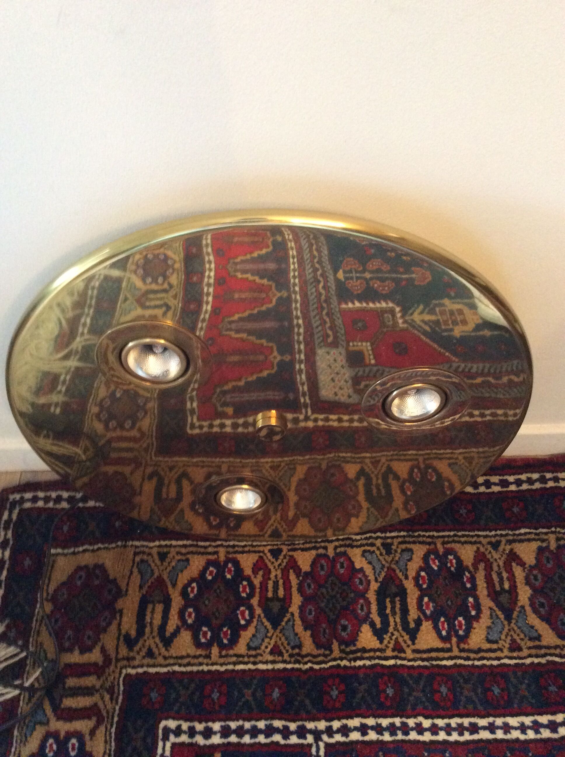 Brass ceiling lamp from the 70s