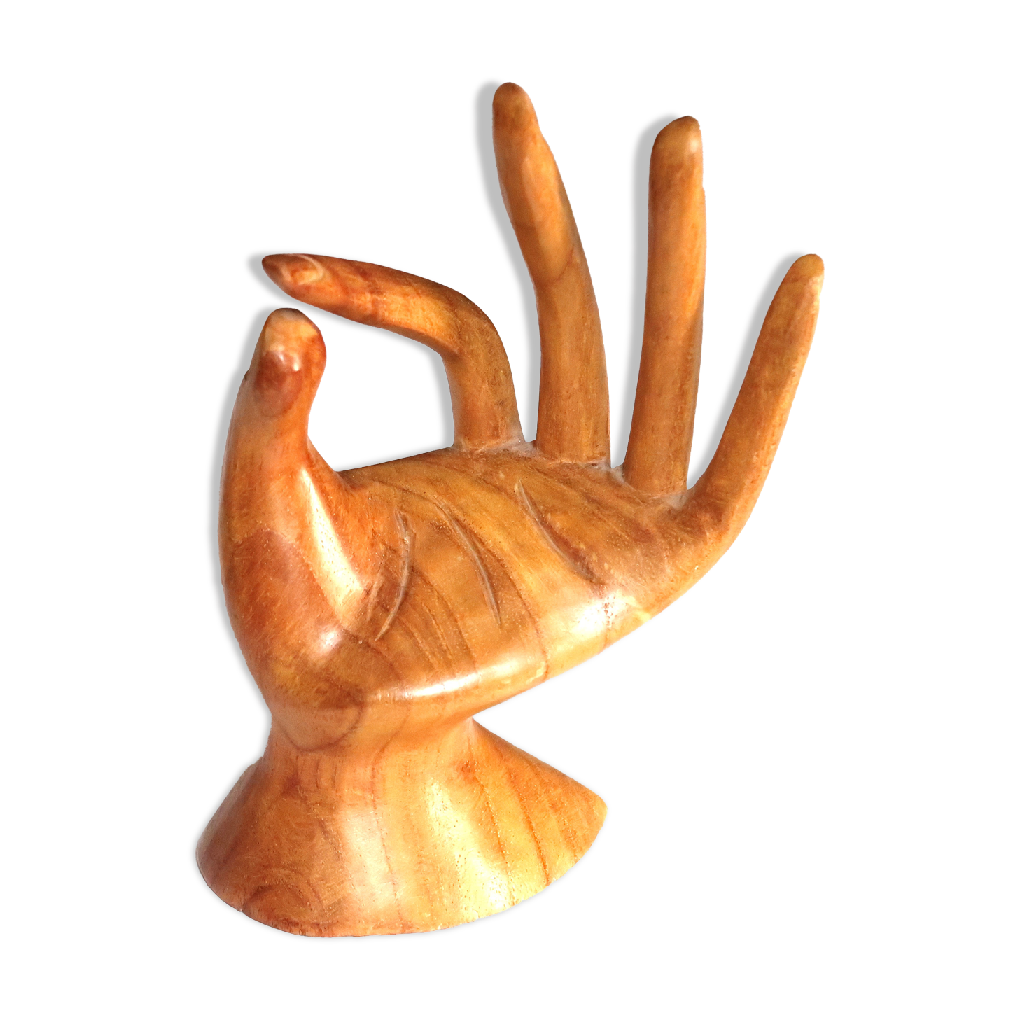 Wooden fig hand, 70s