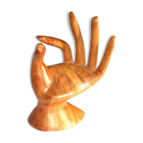 Wooden fig hand, 70s