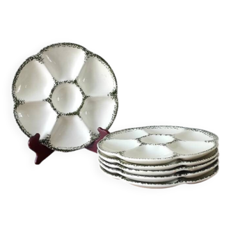 Set of oyster or shellfish plates