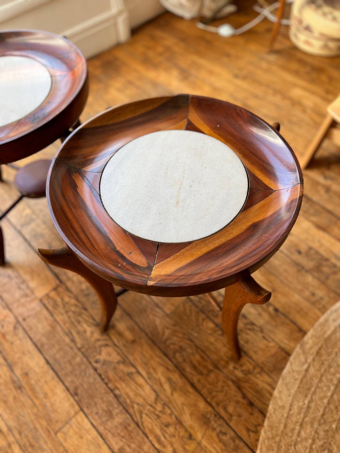 G. Scapinelli. Pair of Maracana side tables.