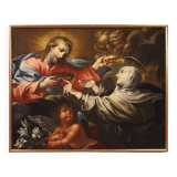 Peinture religieuse du XVIIème siècle, Sainte Catherine de Sienne choisit la couronne d'épines