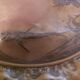 Decorative copper repoussé plate with marine motifs