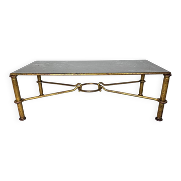 Brass coffee table in Regency style by Giovani Banci for Hermès, Italy, 1970s.