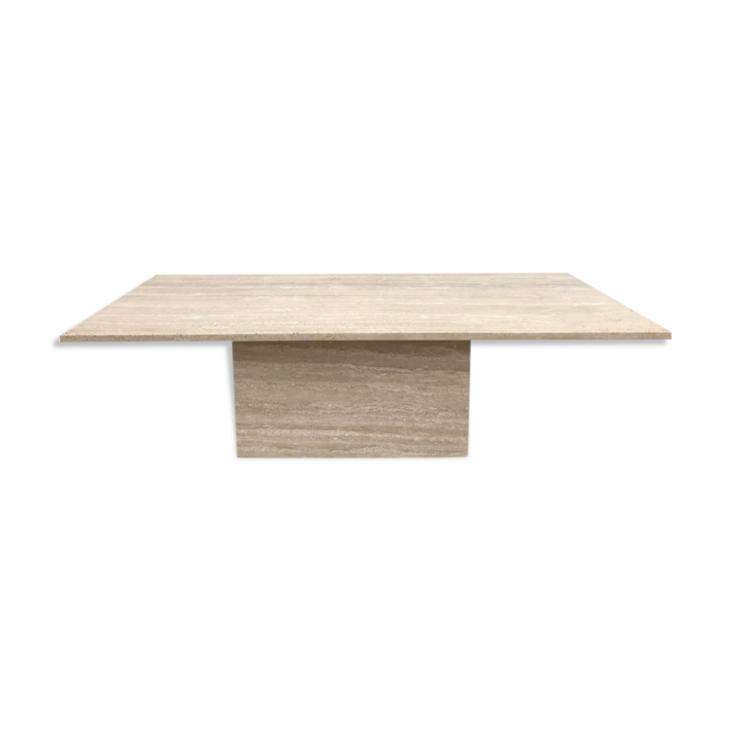 Travertine coffee table