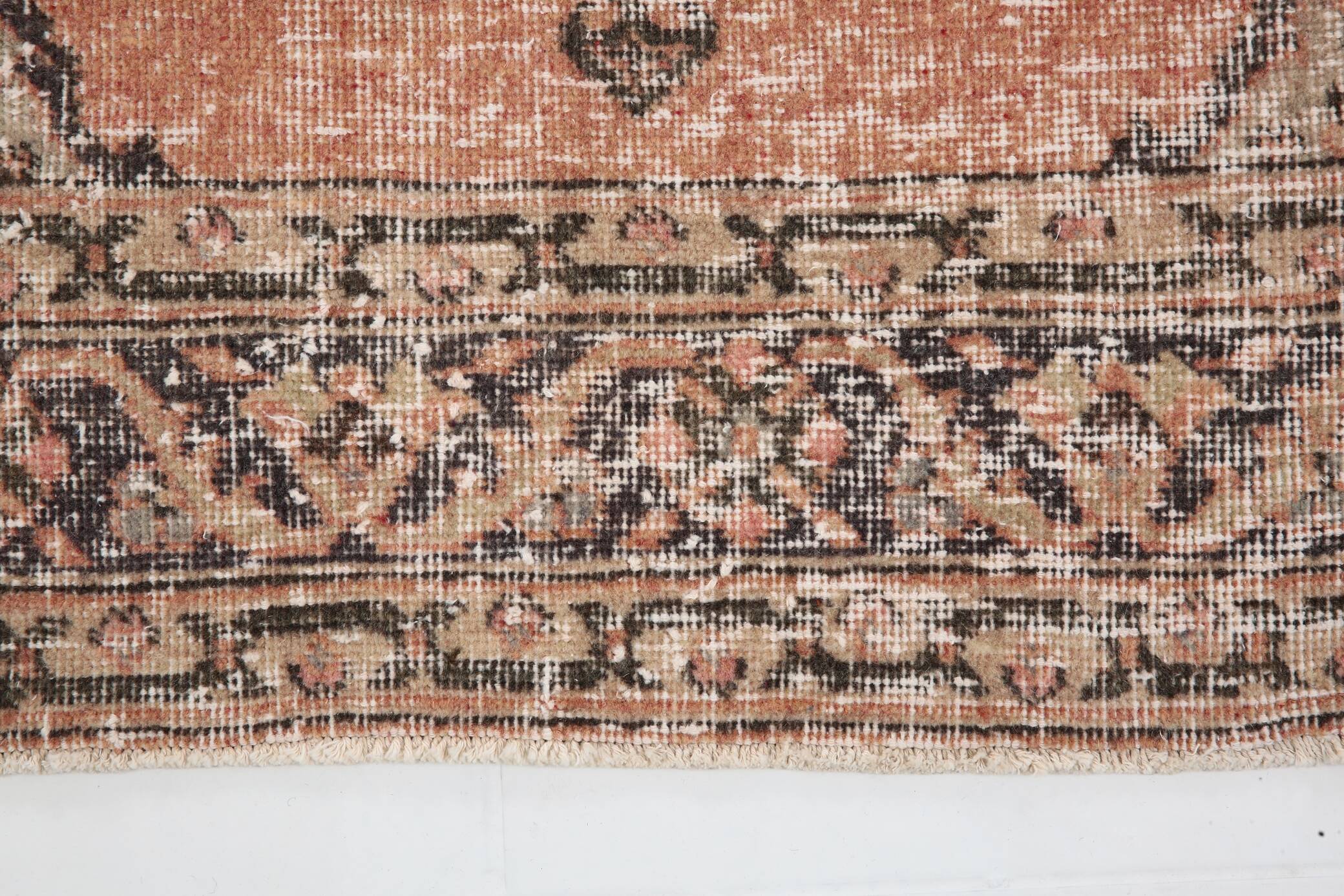 3x12 Brunt Red & Brown Vintage Runner Rug, 88x382Cm