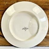 Set of 6 old Digoin Sarreguemines asparagus slushie plates