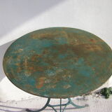 Old garden pedestal table