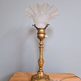 Table lamp in gilded bronze, late 19th / early 20th