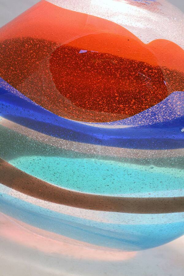 Fulvio Bianconi striped vase by Cenedese Murano, 1960s