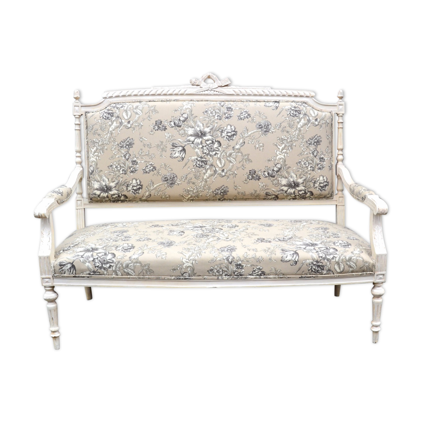 Louis XVI style painted bench