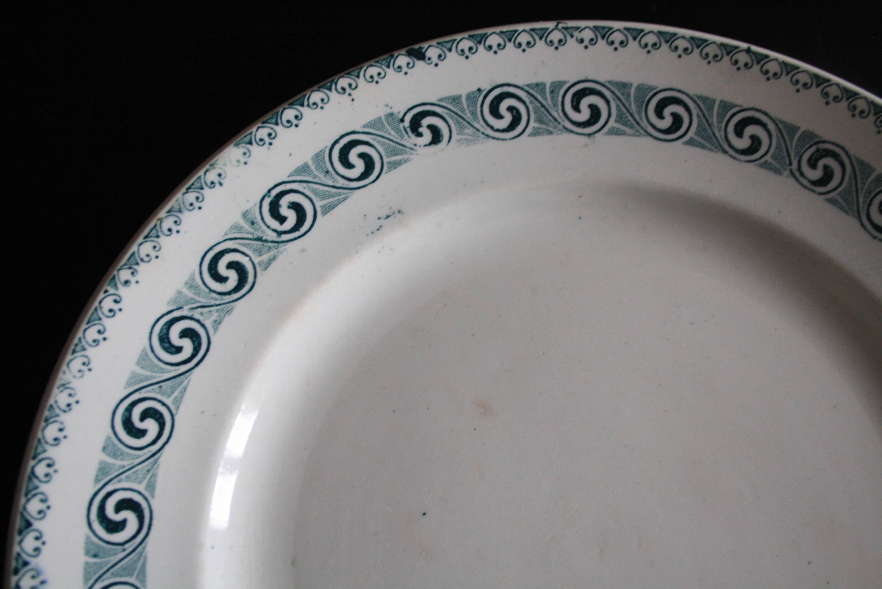 Set of 5 ironstone plates Moulin des Loups & Hamage