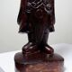 Asian statuette, popular art in carved monoxyle wood, vintage 1930-1960.