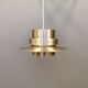 Danish hanging lamp in brass colored aluminum
