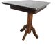 Old pedestal table with oak legs and marble top