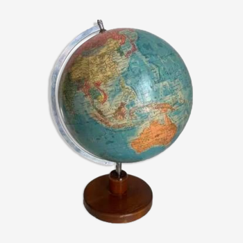 Globe vintage 1973 terrestre de Räth ex-RDA - 48 cm
