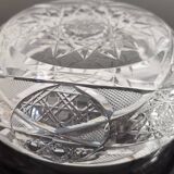 Ancien Cendrier en cristal de bohême Made in Pologne