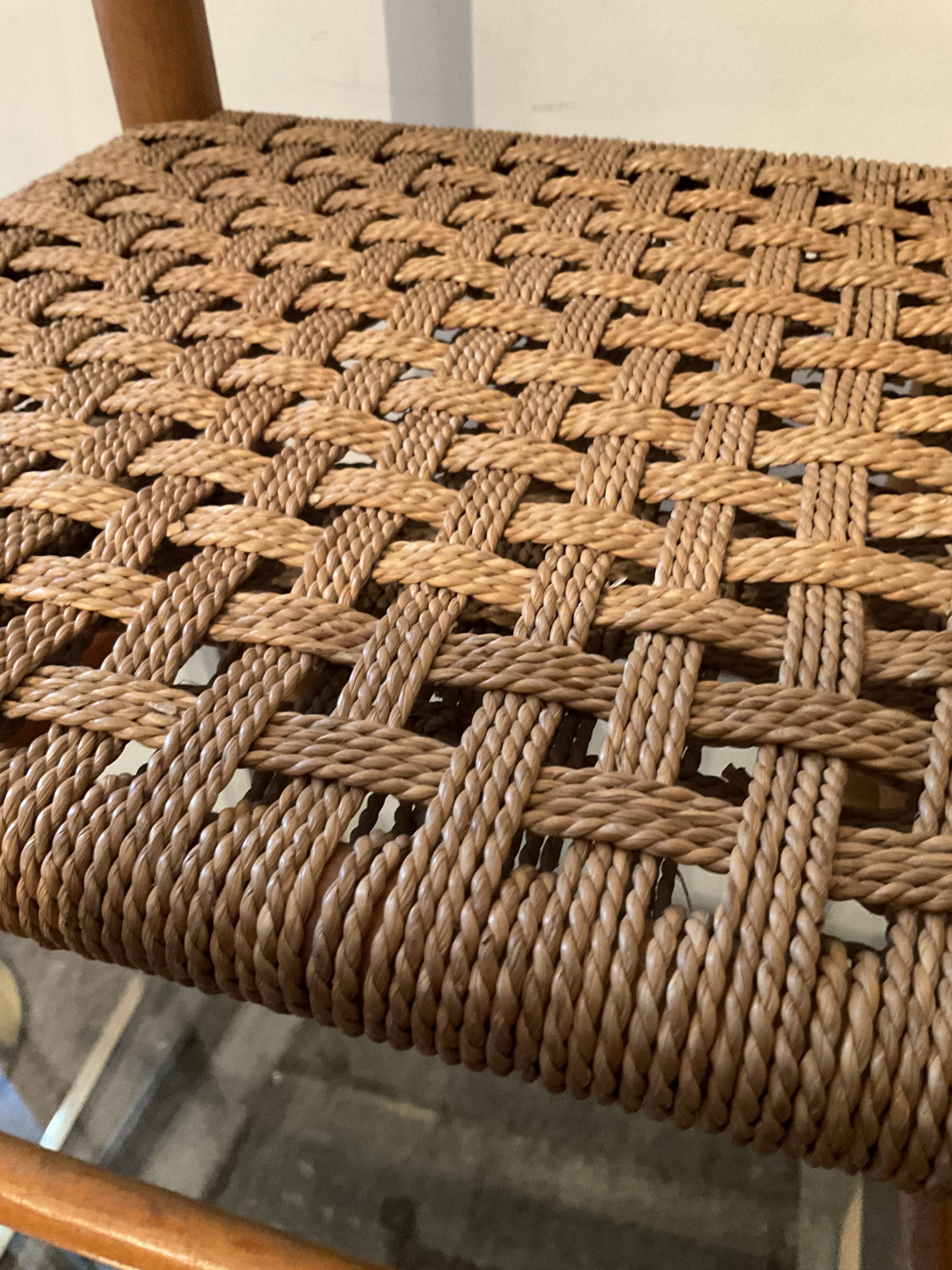 Scandinavian children's chair sitting in rope 70s