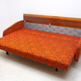 Canapé-lit pliant du milieu du siècle, années 1960, Tchécoslovaquie