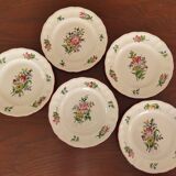 5 assiettes à cake "Réverbère fin" KG Lunéville