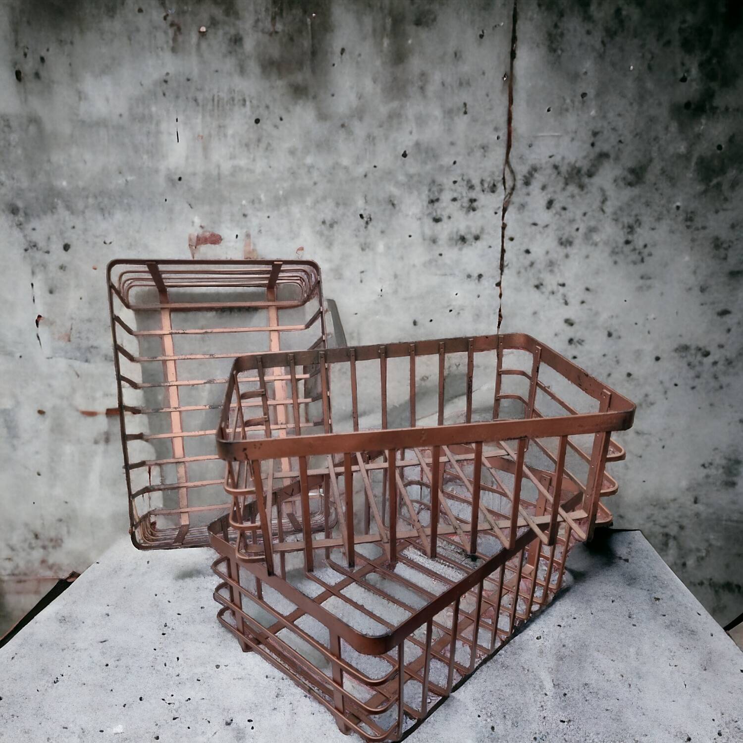 Set of 3 metal baskets