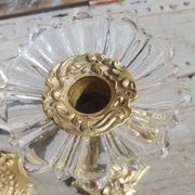 paire bougeoirs bronze