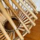 Large vintage pendant light in bamboo and rattan, circa 1960's