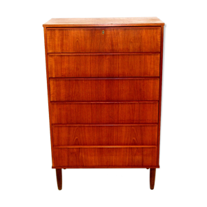 Commode tallboy en teck,
