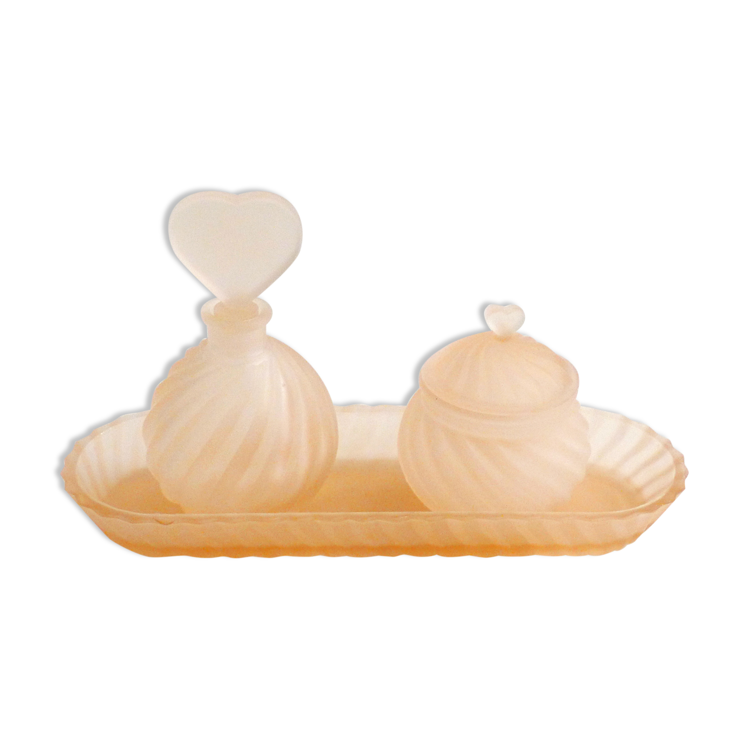 Matte pink toilet set - heart